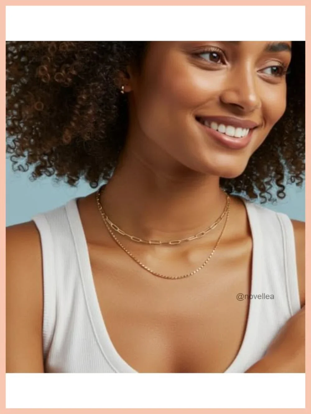 Gold Plated Layered Necklace Set 3 Pack Stackable Pendant Chains for Women